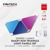 Fantech Smart Rgb Triangle Light Panels Set Slp0103 + La1alp 6 Pcs
